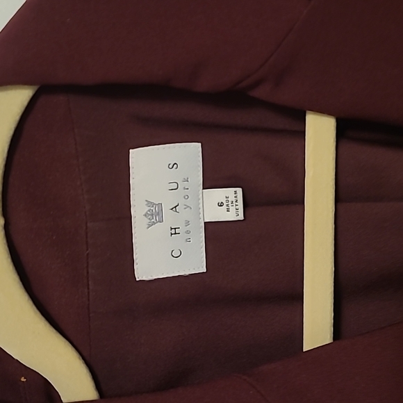 Women's blazer burgundy size 6 - Picture 2 of 5